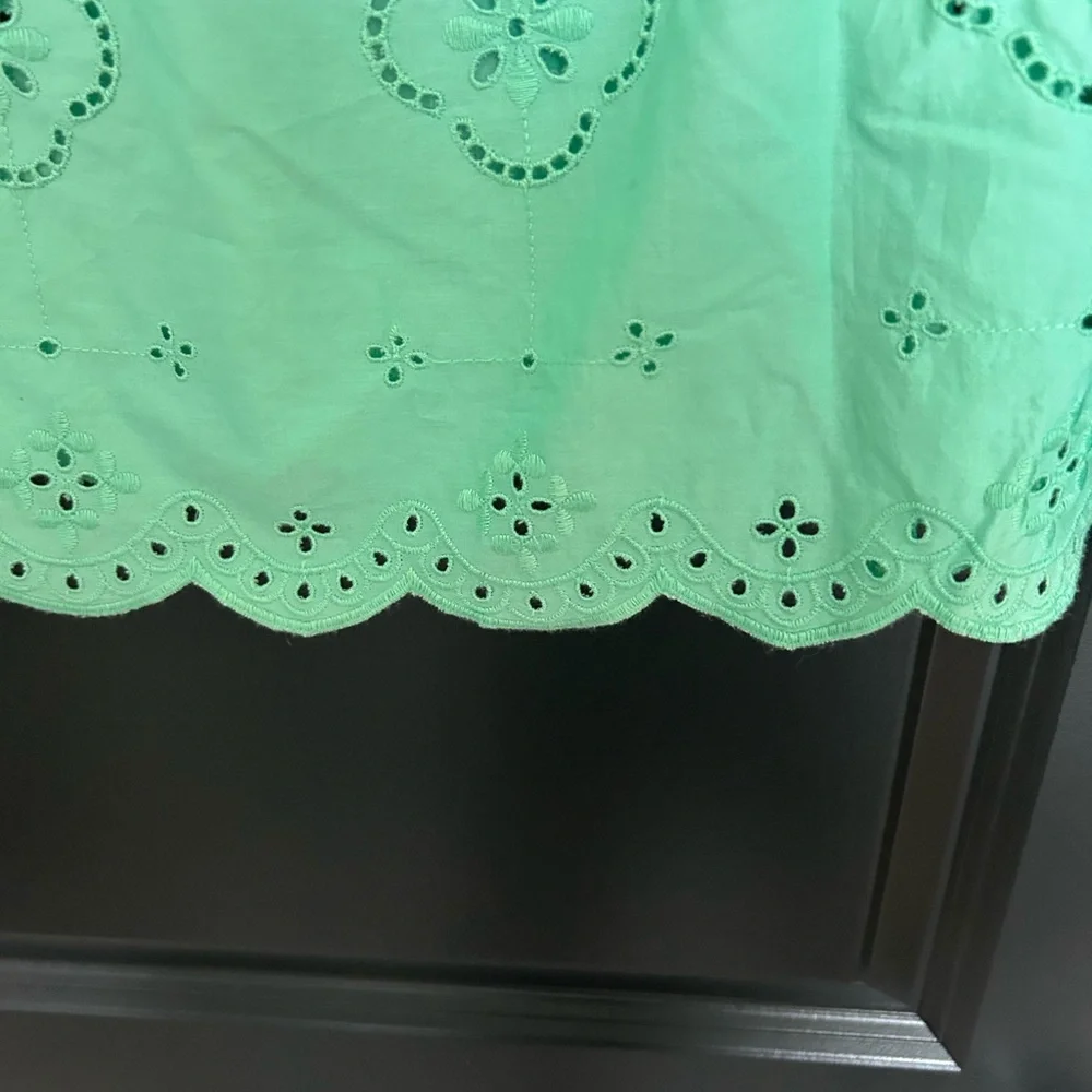 Talbots Mint Green Eyelet Blouse Small NWT - Picture 9 of 10